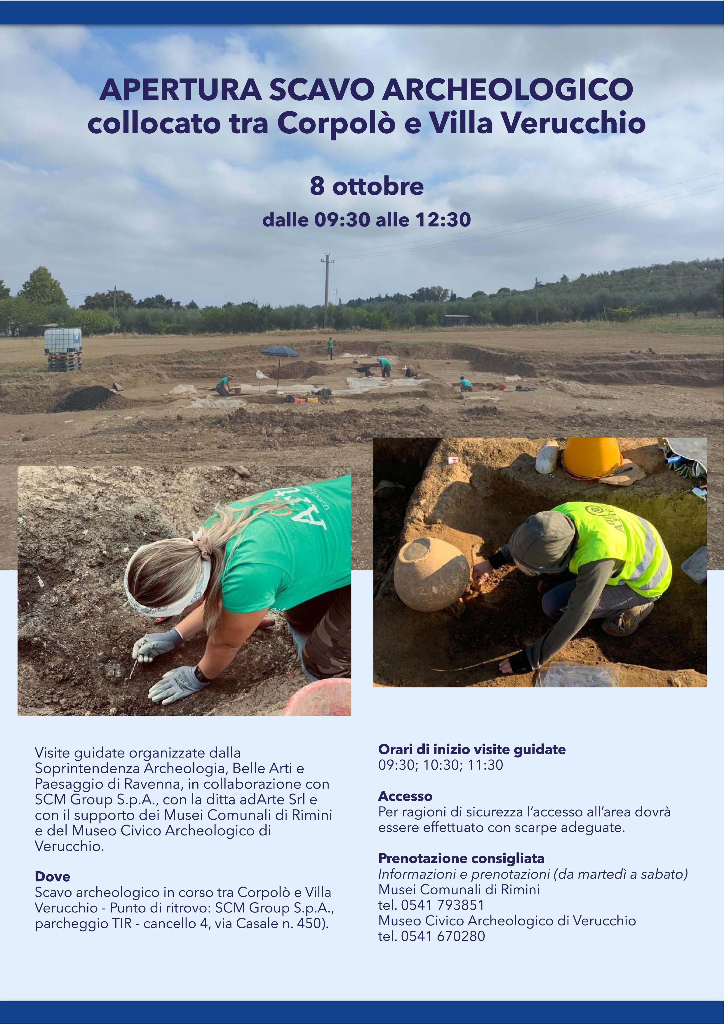 APERTURA SCAVO ARCHEOLOGICO collocato tra Corpolò e Villa Verucchio